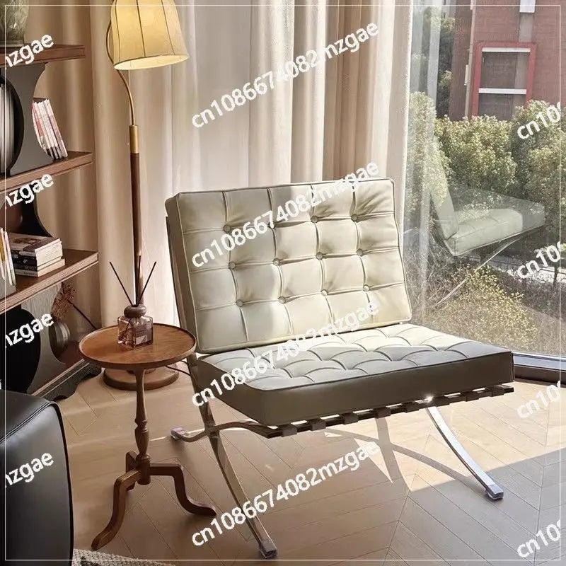 Light luxury small sofa chair Barcelona chair single living room bedroom designer lazy leisure sofa recliner