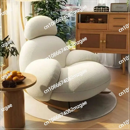 Rocking chair household balcony recliner leisure chair living room sofa chair Internet celebrity single sofa Lazy