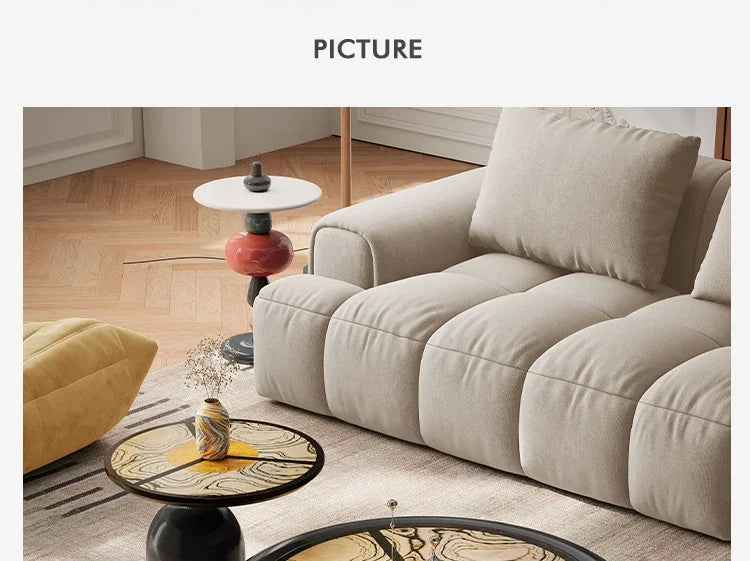 yj39 Vintage Style Living Room Solid Wood Coffee Table Set Irregular Simple Light Luxury High-End Coffee Table