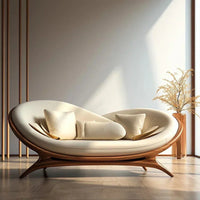 a3813  New Chinese-style solid wood sofa living room modern simple small apartment leather recliner sofa lazy chair