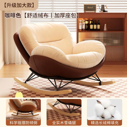 Rotating Eggshell Rocking RecliningBalcony Household Sleeping Leisure Single Sofa Nest