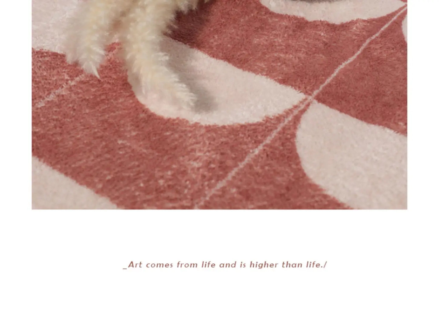 VIKAMA Cashmere Wash Back Carpet Machine Washable Ins Style Checkerboard Living Room Carpet Cloakroom Carpet Home Decoration