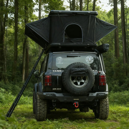 YOUNGHUNTER Straight Pop-Up Roof Tent with Aluminum Frame Quick Open Outdoor Camping Overlanding Tent