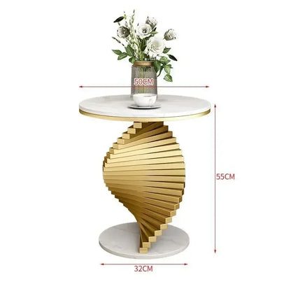 Style Light Luxury Marble Side Table Living Room  Sofa Corner  Creativity Balcony Small   Internet Celebrity Bedside Round