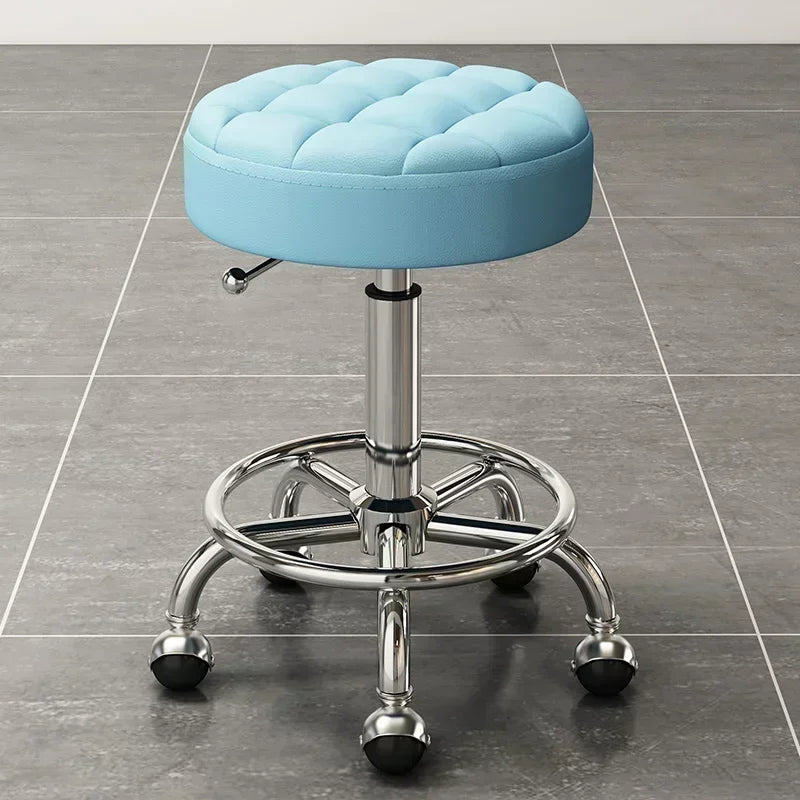 Rolling Hydraulic Chair Beauty Salon Stool Hairdressing Wheeled Beauty Tattoo Chairs Swivel Sedia Commercial Furniture