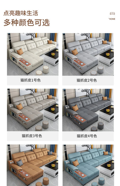 a38 Leather Luxury Sofa Couple Family Storage Sleeper Relax Sofa Reclining Foldable Muebles Para El Hogar Home Accessories - PatioLix