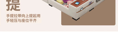 a38 Leather Luxury Sofa Couple Family Storage Sleeper Relax Sofa Reclining Foldable Muebles Para El Hogar Home Accessories - PatioLix