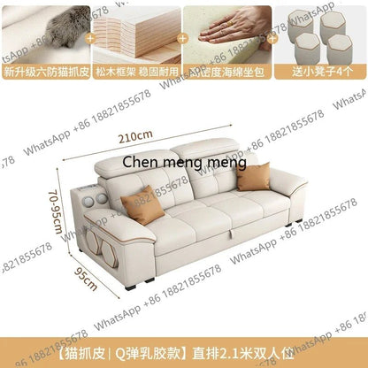a38 Leather Luxury Sofa Couple Family Storage Sleeper Relax Sofa Reclining Foldable Muebles Para El Hogar Home Accessories - PatioLix