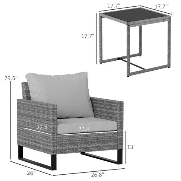Outdoor Bistro Set Table and Chairs for Patio, Garden, Deck, and Balcony - Stylish Space-Saving Dining Furniture