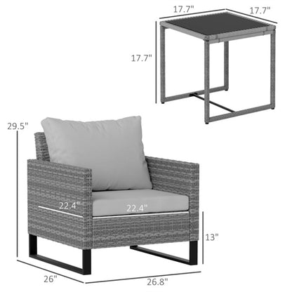 Outdoor Bistro Set Table and Chairs for Patio, Garden, Deck, and Balcony - Stylish Space-Saving Dining Furniture