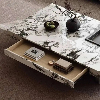 Aesthetic Minimalist Coffee Table Luxury Nordic Modern Living Room Side Table Service Center Meubles Lounge Suite Furniture - PatioLix