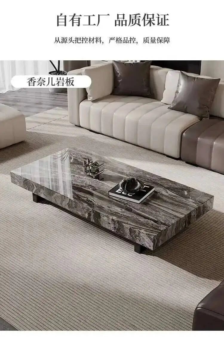 Aesthetic Minimalist Coffee Table Luxury Nordic Modern Living Room Side Table Service Center Meubles Lounge Suite Furniture - PatioLix