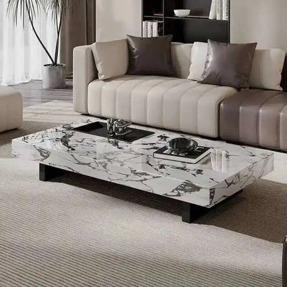 Aesthetic Minimalist Coffee Table Luxury Nordic Modern Living Room Side Table Service Center Meubles Lounge Suite Furniture - PatioLix