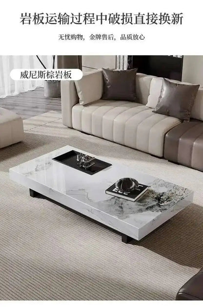 Aesthetic Minimalist Coffee Table Luxury Nordic Modern Living Room Side Table Service Center Meubles Lounge Suite Furniture - PatioLix