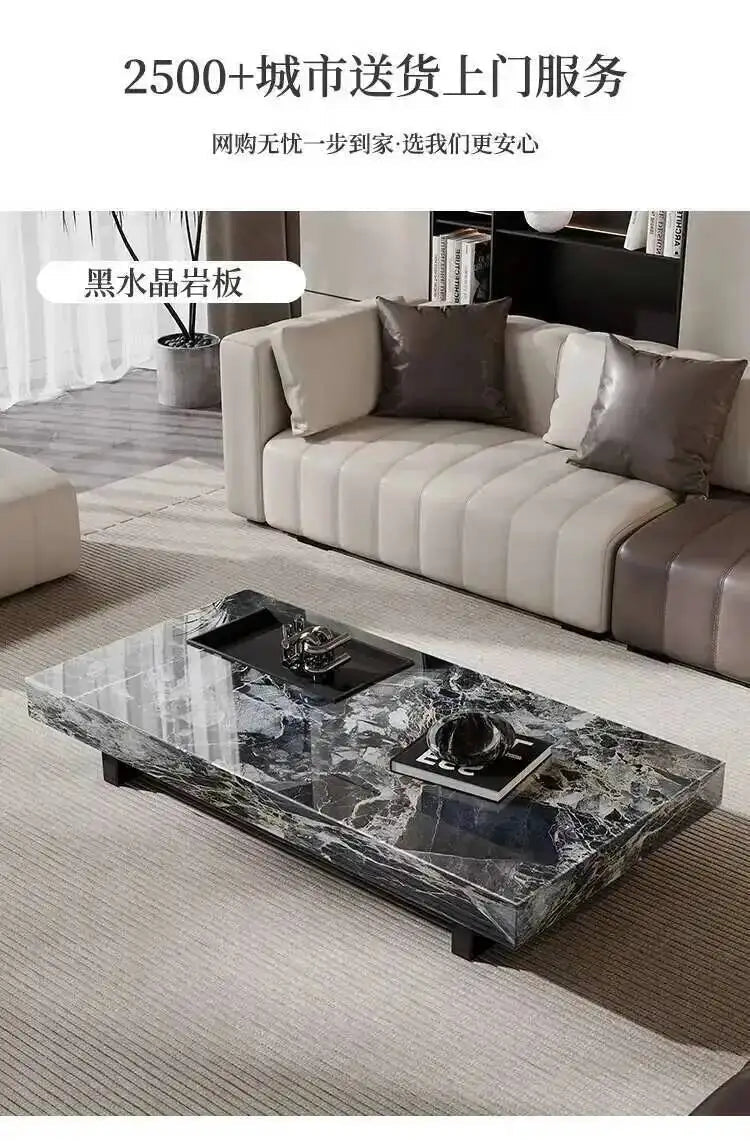 Aesthetic Minimalist Coffee Table Luxury Nordic Modern Living Room Side Table Service Center Meubles Lounge Suite Furniture - PatioLix