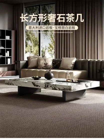 Aesthetic Minimalist Coffee Table Luxury Nordic Modern Living Room Side Table Service Center Meubles Lounge Suite Furniture - PatioLix