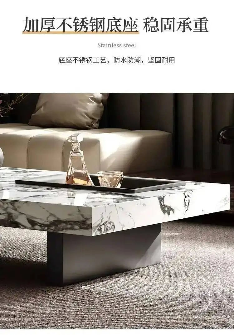 Aesthetic Minimalist Coffee Table Luxury Nordic Modern Living Room Side Table Service Center Meubles Lounge Suite Furniture - PatioLix