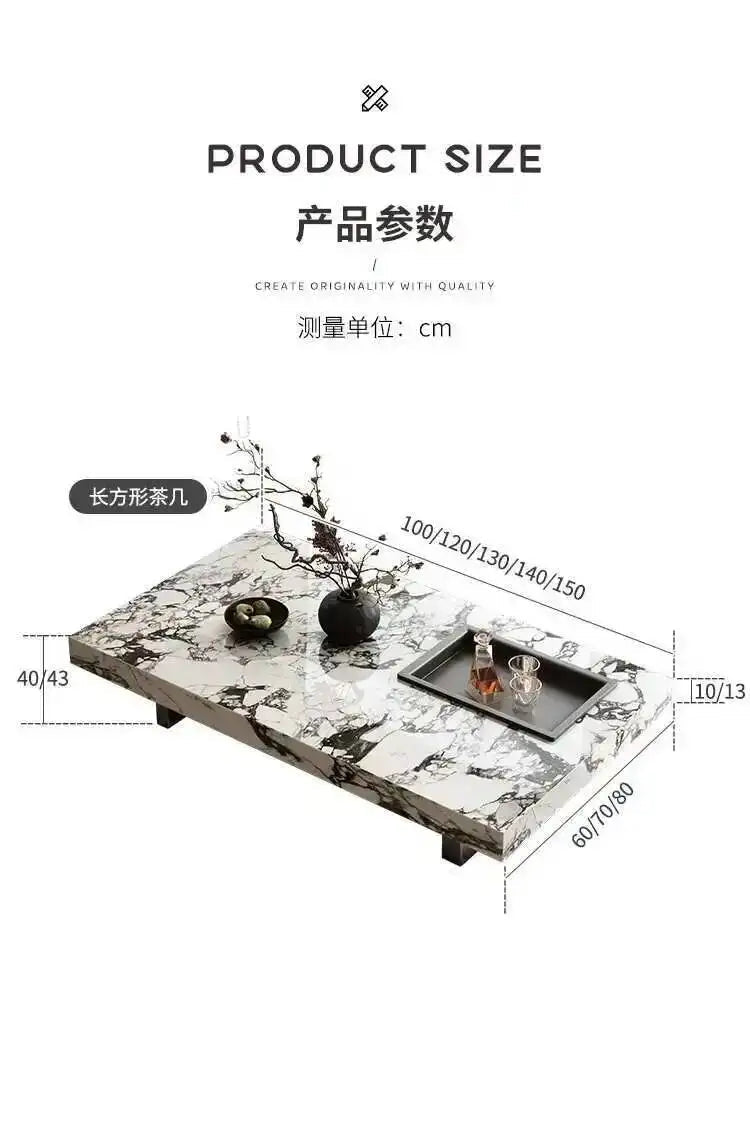 Aesthetic Minimalist Coffee Table Luxury Nordic Modern Living Room Side Table Service Center Meubles Lounge Suite Furniture - PatioLix