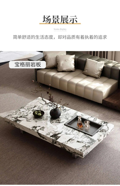 Aesthetic Minimalist Coffee Table Luxury Nordic Modern Living Room Side Table Service Center Meubles Lounge Suite Furniture - PatioLix