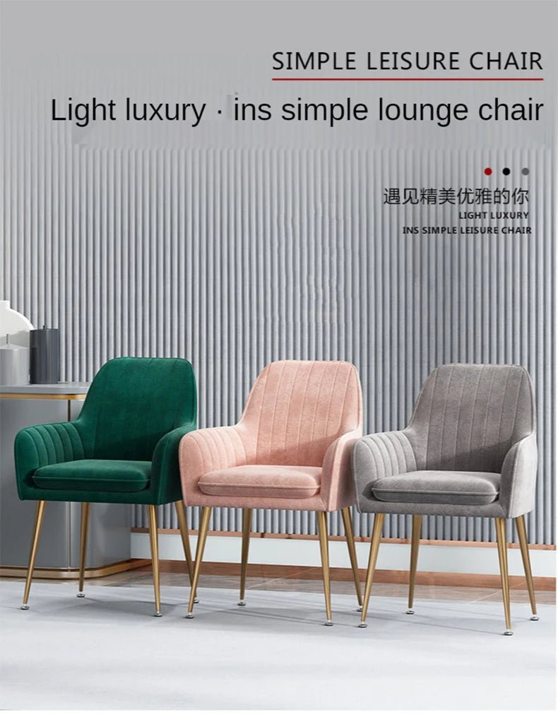 Armchairs Living Room Furniture Sofa Chair Nordic Modern Simplicity Dressing Chair Plush Light Luxury Bedroom Lounge Chairs - PatioLix
