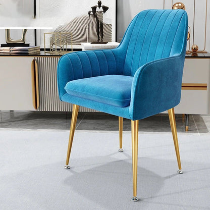 Armchairs Living Room Furniture Sofa Chair Nordic Modern Simplicity Dressing Chair Plush Light Luxury Bedroom Lounge Chairs - PatioLix
