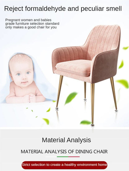 Armchairs Living Room Furniture Sofa Chair Nordic Modern Simplicity Dressing Chair Plush Light Luxury Bedroom Lounge Chairs - PatioLix