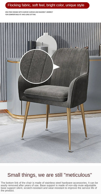 Armchairs Living Room Furniture Sofa Chair Nordic Modern Simplicity Dressing Chair Plush Light Luxury Bedroom Lounge Chairs - PatioLix