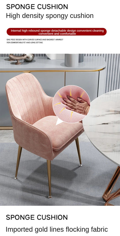 Armchairs Living Room Furniture Sofa Chair Nordic Modern Simplicity Dressing Chair Plush Light Luxury Bedroom Lounge Chairs - PatioLix