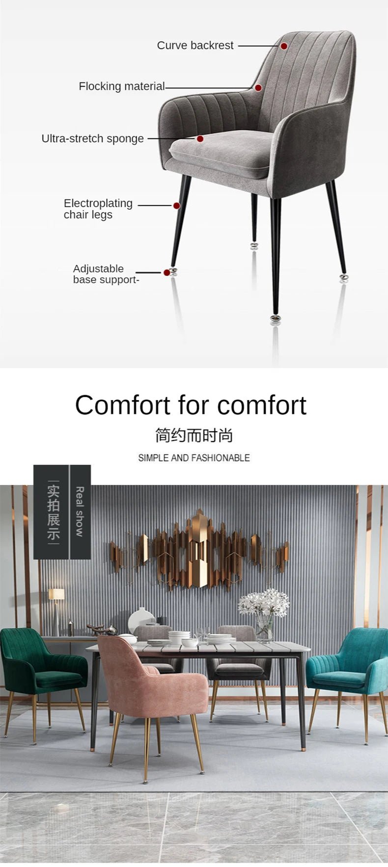 Armchairs Living Room Furniture Sofa Chair Nordic Modern Simplicity Dressing Chair Plush Light Luxury Bedroom Lounge Chairs - PatioLix