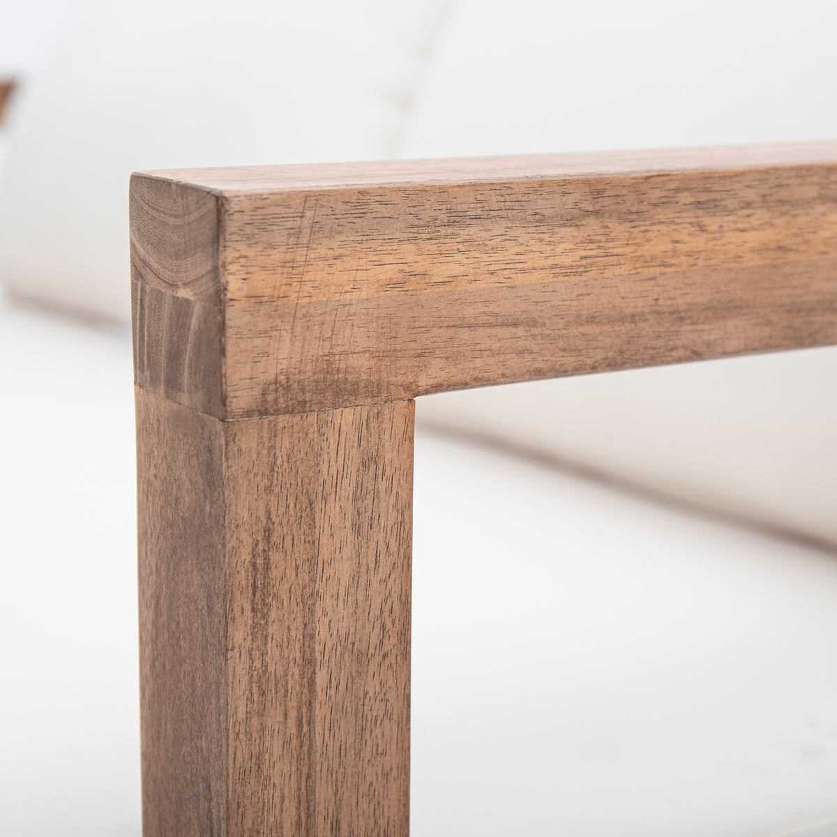 4-Piece Acacia Outdoor Furniture Set, Deep Seating Patio Conversation Set with Coffee Table and Soft Cushions, Ideal for