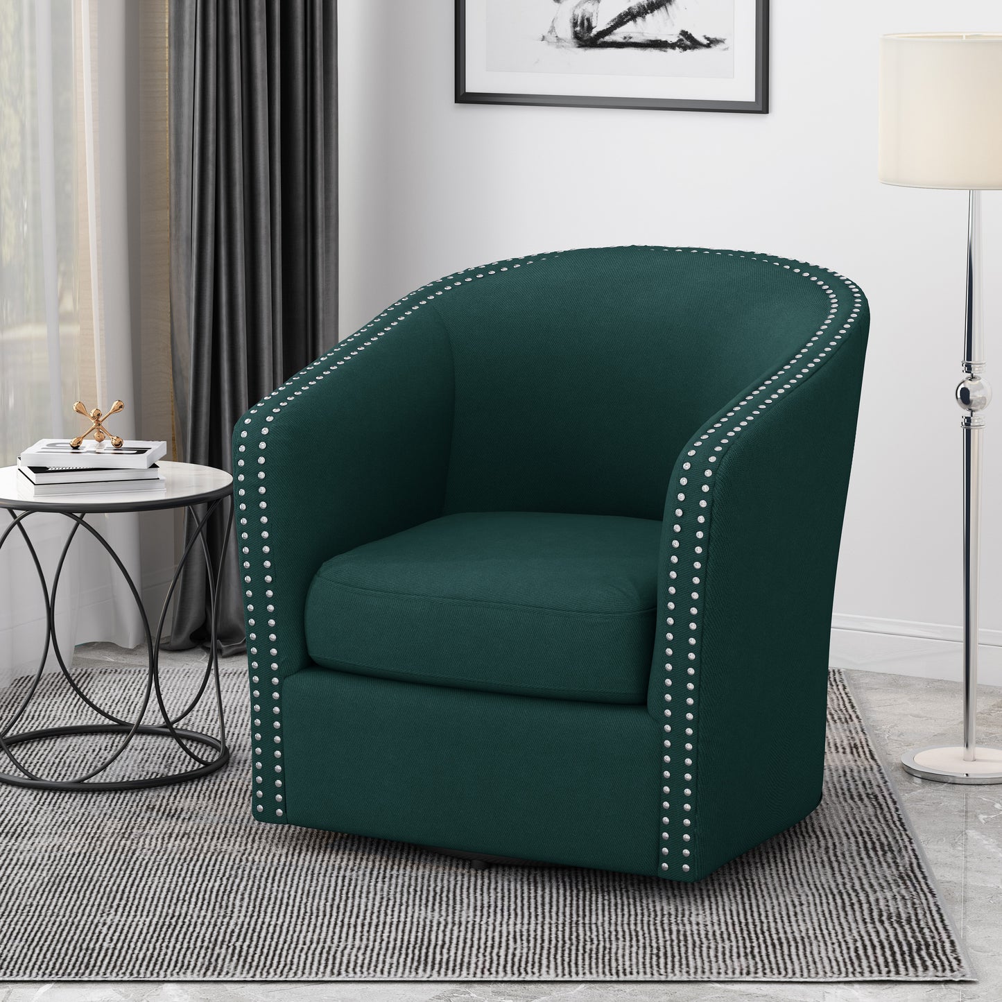 Ergonomic Swivel Chair with Adjustable Height and Smooth Rolling Casters for Office or Home Use