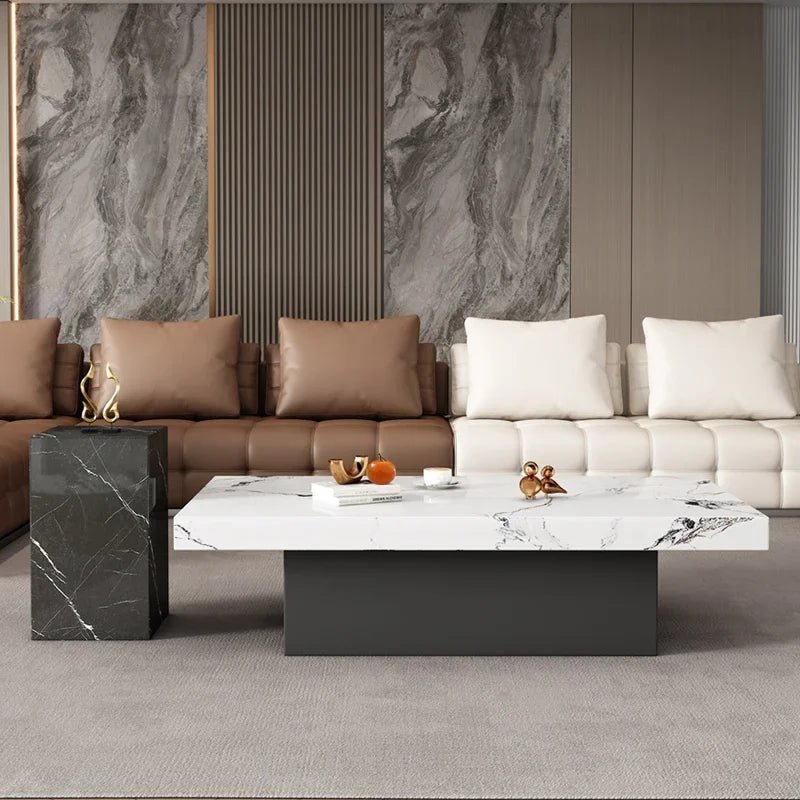 Clear Rectangular Coffee Table Italian Antique Aesthetic Standing Coffee Table Modern Organizer Kaffee Tische Patio Furniture - PatioLix
