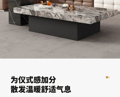 Clear Rectangular Coffee Table Italian Antique Aesthetic Standing Coffee Table Modern Organizer Kaffee Tische Patio Furniture - PatioLix