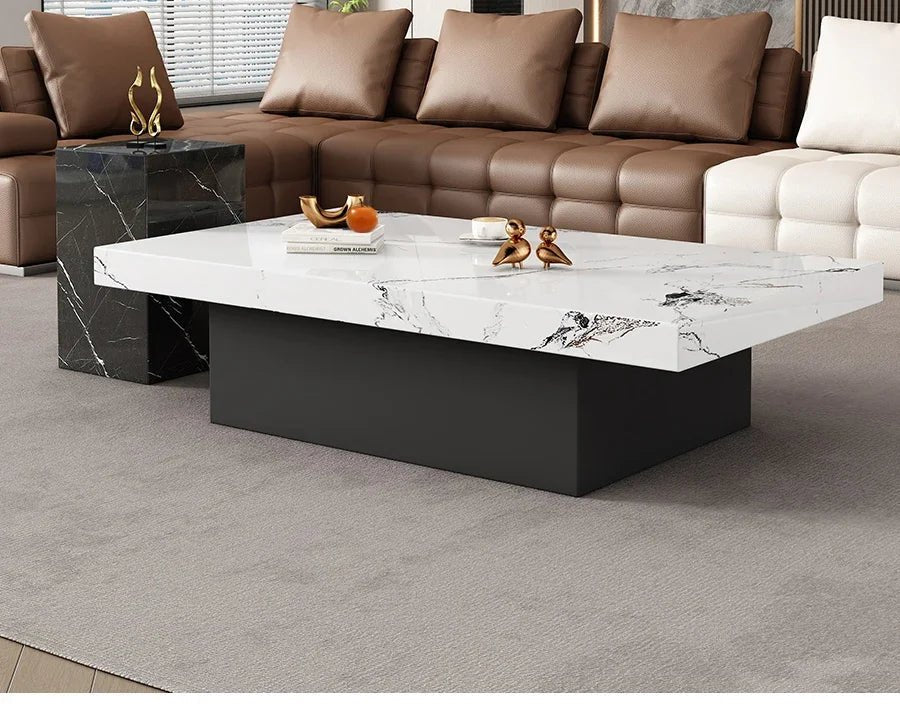 Clear Rectangular Coffee Table Italian Antique Aesthetic Standing Coffee Table Modern Organizer Kaffee Tische Patio Furniture - PatioLix