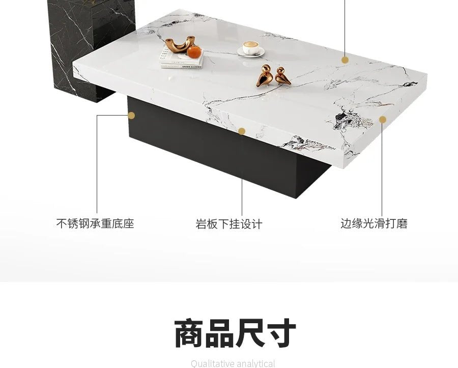 Clear Rectangular Coffee Table Italian Antique Aesthetic Standing Coffee Table Modern Organizer Kaffee Tische Patio Furniture - PatioLix