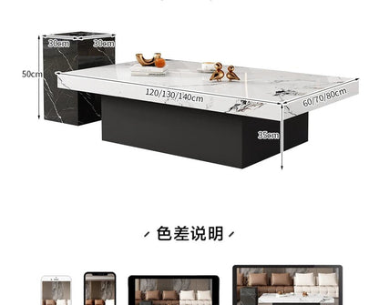 Clear Rectangular Coffee Table Italian Antique Aesthetic Standing Coffee Table Modern Organizer Kaffee Tische Patio Furniture - PatioLix