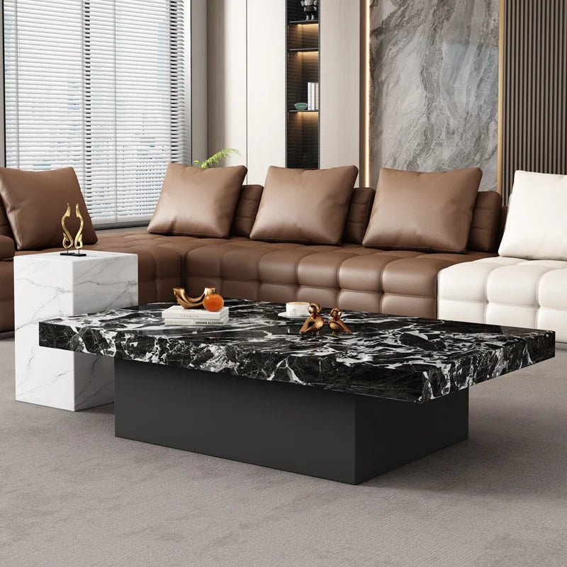 Clear Rectangular Coffee Table Italian Antique Aesthetic Standing Coffee Table Modern Organizer Kaffee Tische Patio Furniture - PatioLix