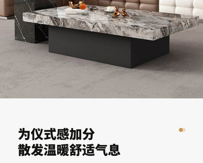 Clear Rectangular Coffee Table Italian Antique Aesthetic Standing Coffee Table Modern Organizer Kaffee Tische Patio Furniture - PatioLix