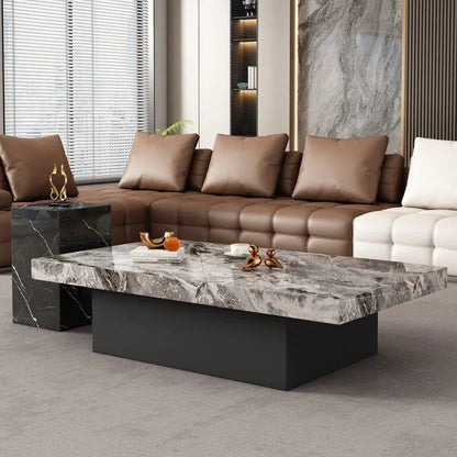 Clear Rectangular Coffee Table Italian Antique Aesthetic Standing Coffee Table Modern Organizer Kaffee Tische Patio Furniture - PatioLix