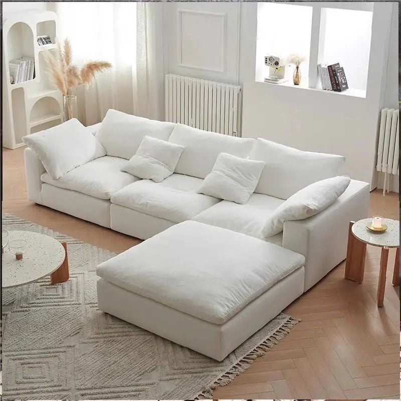 Cloud Depth Sofa with Down - filled Cushions, White Goose Down Filling, Removable and Dry Cleanable, Suitable for Living Room. - PatioLix