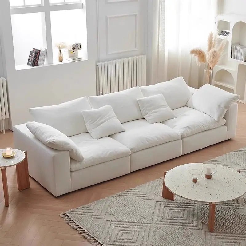 Cloud Depth Sofa with Down - filled Cushions, White Goose Down Filling, Removable and Dry Cleanable, Suitable for Living Room. - PatioLix