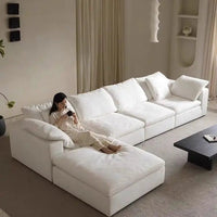 Cloud Depth Sofa with Down - filled Cushions, White Goose Down Filling, Removable and Dry Cleanable, Suitable for Living Room. - PatioLix