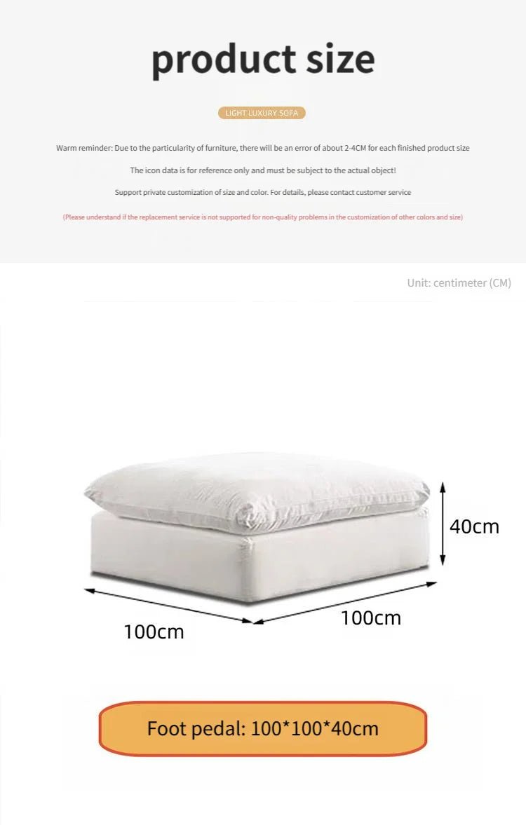Cloud Depth Sofa with Down - filled Cushions, White Goose Down Filling, Removable and Dry Cleanable, Suitable for Living Room. - PatioLix