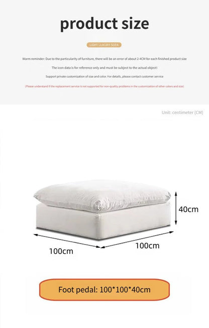 Cloud Depth Sofa with Down - filled Cushions, White Goose Down Filling, Removable and Dry Cleanable, Suitable for Living Room. - PatioLix