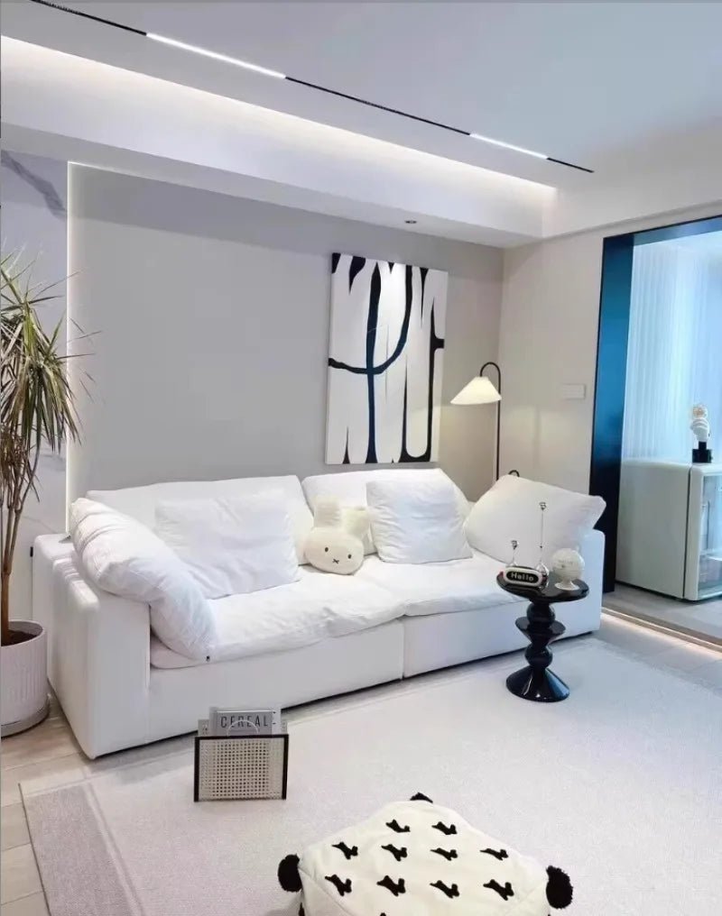 Cloud Depth Sofa with Down - filled Cushions, White Goose Down Filling, Removable and Dry Cleanable, Suitable for Living Room. - PatioLix