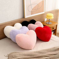 Cute Heart Shaped Pillow Soft Plush Throw Pillows Living Room Decor Valentines Day Wedding Gifts Love Pillow Heart Sofa Cushion - PatioLix