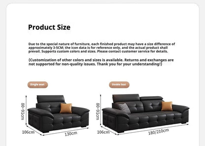 Dareko Design Modern Style Leather Sofa Modern Minimalist Large Unit Living Room Large Flat Floor - PatioLix
