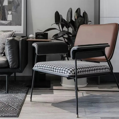 Design Fabric Vintage Fauteluil Scandinavian French Style Antique Luxury Leather Living Room Modern Armchair - PatioLix