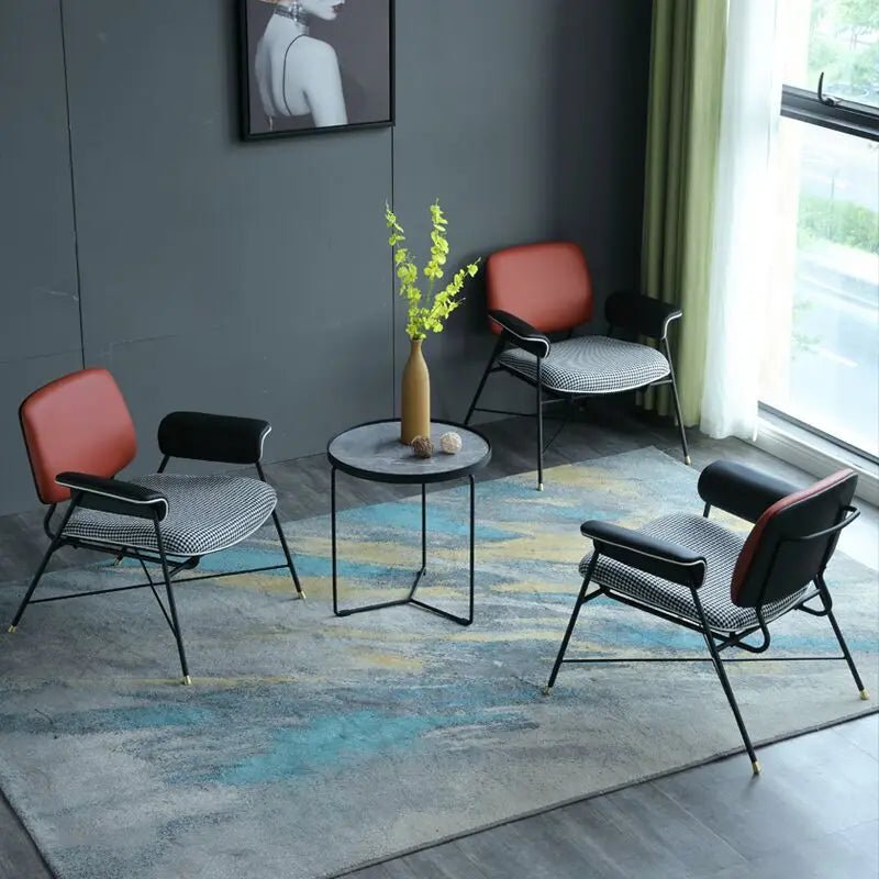 Design Fabric Vintage Fauteluil Scandinavian French Style Antique Luxury Leather Living Room Modern Armchair - PatioLix
