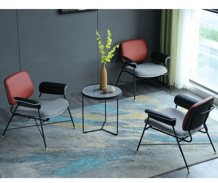 Design Fabric Vintage Fauteluil Scandinavian French Style Antique Luxury Leather Living Room Modern Armchair - PatioLix